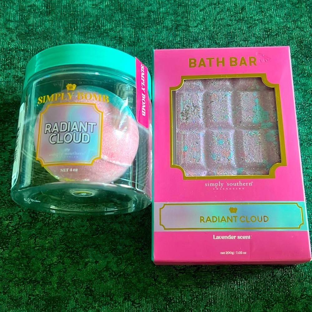 Simply Southern Radiant Cloud Lavender Bath Bar and Bath Bomb